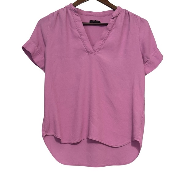 Women's J. Crew Pinkish Purple Relaxed Short Sleeve Blouse - Picture 1 of 9